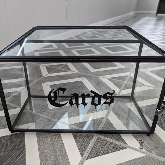 Halloween Gothic Wedding Glass Terrarium Card Box